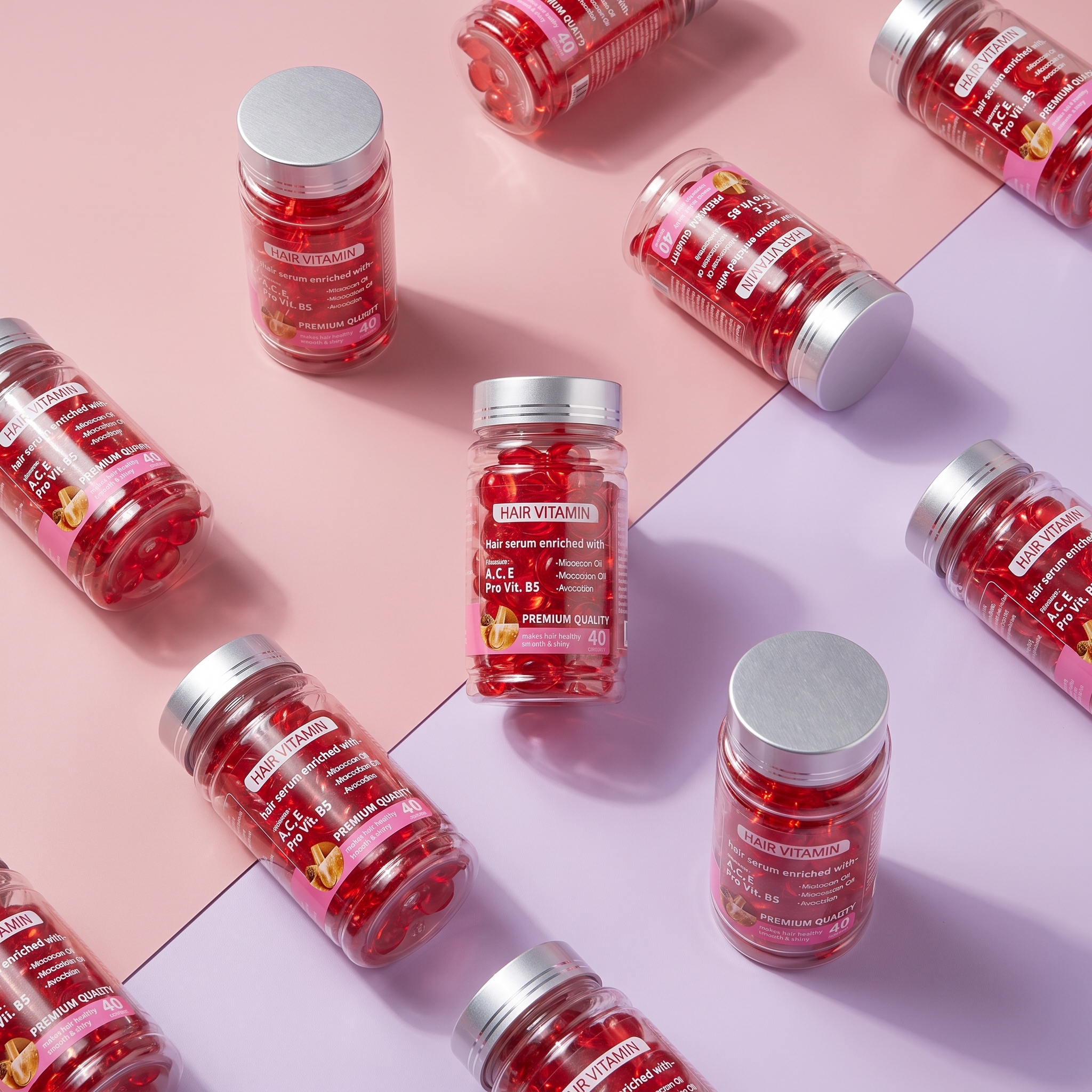 Hair Care Capsules for Smooth, Shiny, Frizz Control