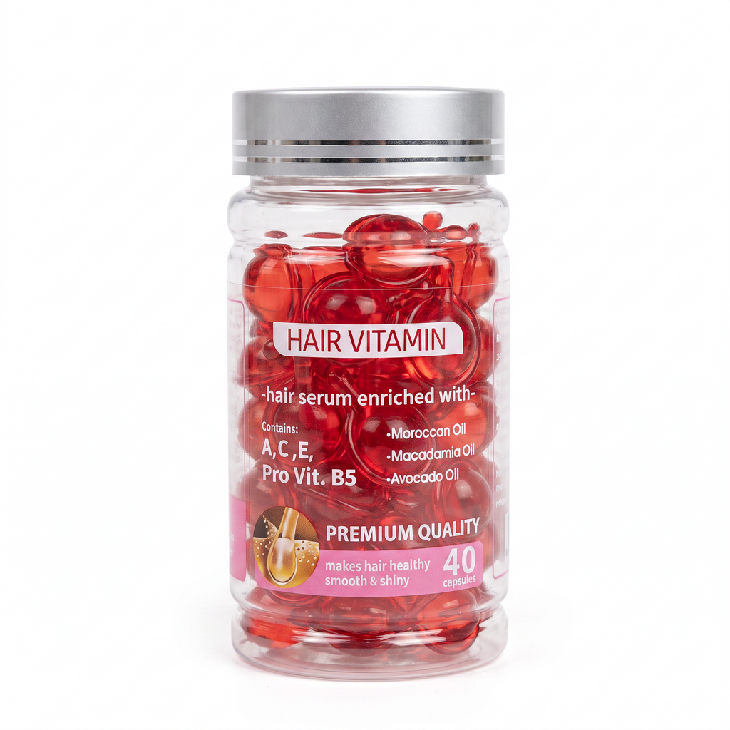 Hair Care Capsules for Smooth, Shiny, Frizz Control